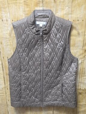Coldwater Creek | Women's | Quilted Taupe | Vest | Size XL